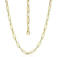 Firetti Charm-Kette Schmuck Geschenk Gold 585, Langankerkette, ca. 6 mm breit, Made in Germany