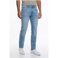 Arizona Straight-Jeans gerader Straight-Fit, aus elastischem Denim, niedrige Leibhöhe