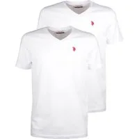 U.S. Polo Assn. T-Shirt T-Shirt 2er Pack V-Neck mit hochwertiger Markenstickerei