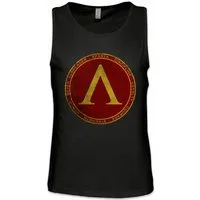 Urban Backwoods Tanktop Sparta Ärmelloses T-Shirt Logo Insignia Zeichen 300 Leonidas Spartaner Polis Spartiaten Never Surrender