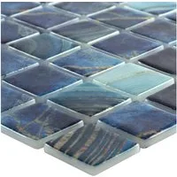 Mosafil Mosaikfliesen Glas Schwimmbad Pool Mosaik Fliesen Baltic 25x25 mm, Glas 31.600x31.600, blau-türkis, Punktverklebt - Frostsicher - Wasserdicht - Wasserfest - Rutschfest
