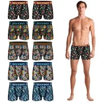 TEXEMP Boxershorts 5er oder 10er Pack Herren Boxershorts Unterwäsche Boxer Shorts Trunks (10-St) 75% Viskose - 20% Baumwolle
