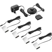 SEBSON Aufbauleuchte LED Vitrinenbeleuchtung 4er Set 12V - Glaskantenbeleuchtung warmweiß
