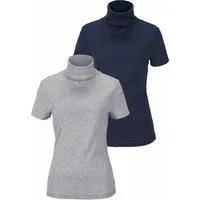Flashlights Rollkragenshirt (Packung, 2er-Pack) eng geschnitten, aus Baumwolle, Kurzarm, ohne Kapuze