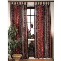 Guru-Shop Vorhang Boho Patchwork Vorhänge, 1 Paar Bohemia Gardine..
