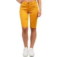 Cipo & Baxx Shorts Damen Regular Fit Shorts Mid Waist BA-WK196 mit Knopf- und Reißverschluss für zeitlosen Stil
