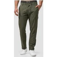 Indicode Leinenhose Herren Leonardo Sommerhose Leinen Herrenhose mit aufgesetzten Taschen