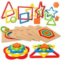 CLTYQ Lernspielzeug Montessori-Puzzles für Kleinkinder, Holzspielzeug Sortieren von Formen, sensorisches Spielzeug,3Alter - Lernspielzeug für Kleinkinder