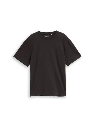 Denim Tom Tailor - Relaxed Fit T-Shirt aus Baumwolle black - Gr. - XL
