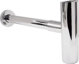 KWC Aquarotter Siphon, XINOX, für Waschtisch, verchromt, Abgang waagerecht, 2000057417 2000057417