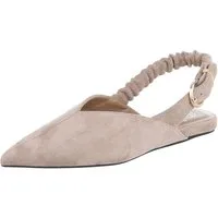 Ital-Design Damen Slingback Schuh flach mit Metallschnalle Schnürpumps (92078994) Flach Schnür- & Riemchenpumps in Hellbraun