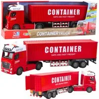 Wisam Spielzeug-Auto Transport-LKW mit Container-Lichtern und roten Tönen