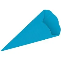 itenga Schultüte 3D Color Schultüten Bastelwellpappe 68CM CALIFORNIA BLAU - Schultüten