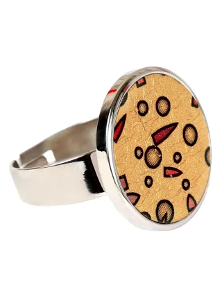 DeMarie Ring Edelstahl mit Silber-/Goldeinlage