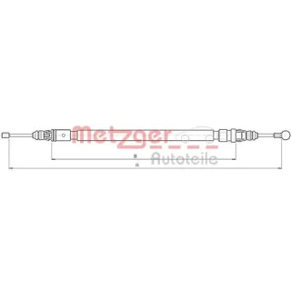 Metzger Handbremsseil hinten Citro?n C4 DS4 Peugeot 3008
