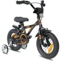 PROMETHEUS BICYCLES Kinderfahrrad HAWK 12 Zoll ab 3 Jahre, 1 Gang, Junge Mädchen Fahrrad Kinder mit Rücktrittbremse Stützräder