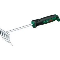 Garten Handrechen, Edelstahl grün/schwarz, Breite 8,7cm