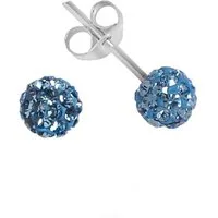 Impala Paar Ohrstecker Bonnie 5 mm mit Kristallsteinen von Preciosa, Silberschmuck für Damen mit Kristallsteinen