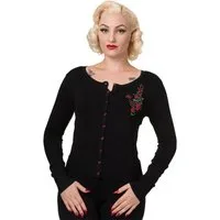 Banned Strickjacke Rockabilly Anker Retro Vintage Cardigan