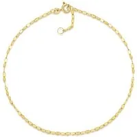 Silberkettenstore Fußkette Fußkette Plättchen 1,9mm - echt 585 Gold - Länge: 27cm