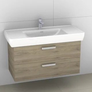 Artiqua 415 Waschtischunterschrank für Pro A 813958 Sanremo Eiche quer NB, 415-WU2L-L29-7145-428 415-WU2L-L29-7145-428