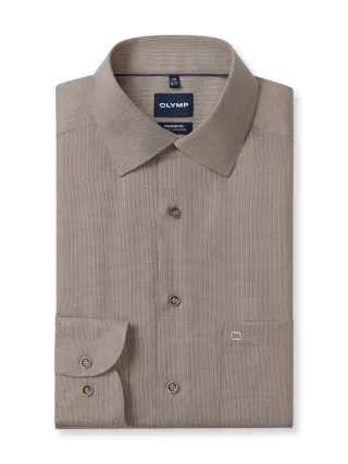OLYMP - Businesshemd Comfort Fit braun - Gr. - 48