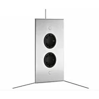 Thebo Thebo ST 3007/2 Steckdosenelement Edelstahl 2-fach Steckdosenleiste Mehrfachsteckdose