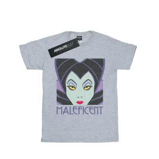 Disney - "Maleficent Cropped Head" T-Shirt für Damen (Grau)