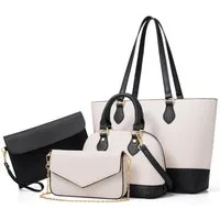 OKWISH Henkeltasche Umhängetasche Handtasche Tragetasche Aktentasche Tasche (Schultertasche Arbeitstasche Messenger-Tasche Top Griff Schultergurt, 4-tlg., Bürotasche, Ledertasche, Unitasche, Freizeittasche), für Frau Frauen Jungen Freizeit Business S