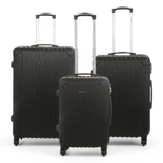 Hartschalenkoffer aus schwarzem ABS mit 8 Rädern, Reisegepäck, Kabinenkoffer