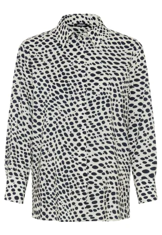 Olsen - Blouse Woven Long Sleeves white silk - Gr. - 36
