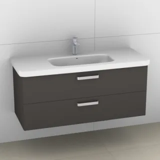 Artiqua 411 Waschtischunterschrank für DuraStyle 232012 Stahlgrau, 411-WU2L-D47-7142-88 411-WU2L-D47-7142-88