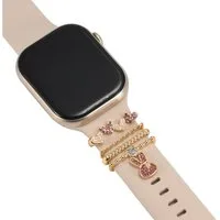 CoolGadget Smartwatch-Armband Uhren Charms Schmuck Ringe Deko Loops Motiv Clips, passend für alle Apple Watch und Samsung Galaxy Watch Modelle