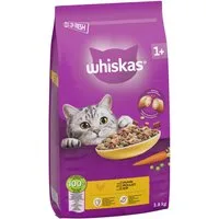 Whiskas WHISKAS® Beutel Trocken Adult 1+ mit Huhn 3,8kg, Trockenfutter für: Katze