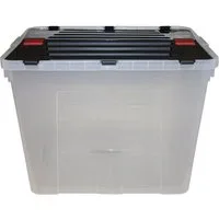 Heidrun Aufbewahrungsbox Aufbewahrungsbox TexBox mit Deckel 30 Liter transparent 31x42x34cm