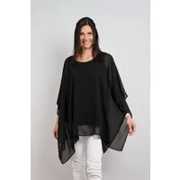 Seidel Moden Blusenponcho Überschnittene Bluse im Poncho-Stil - MADE IN GERMANY