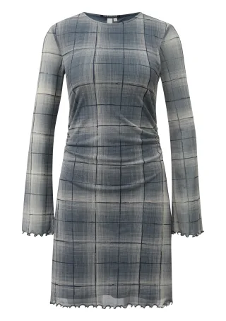 qs - Kleid grau/mehrfarbig - Gr. - M