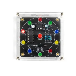 10 LED Lucky Wheel DIY Kit NE555 CD4017 Beginner Circuit Assembly Random Number Game Kit PCB Material Educational STEM E