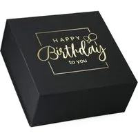 ideas in Boxes Geschenkbox Happy Birthday Geschenkkarton, Premium Magnetbox, Geschenkverpackung für Geburtstag mit Schriftzug
