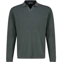 Eight2Nine Longsleeve Herren Langarmshirt relaxed fit offener Polokragen