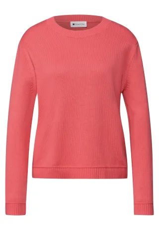 Street One - Basic Pullover striking coral - Gr. - 42