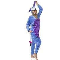 Katara Partyanzug Fantasy Figuren Jumpsuit Kostüm Erwachsene S-XL, Karneval - Kostüm, Kigurumi - Esel I-Aah blau/lila XL (175-185cm)