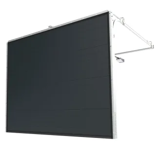 Garagentor elektrisch, mit Motor Antrieb, 2000 x 2000 mm, Woodgrain, RAL 7016 Anthrazitgrau, individuell konfigurieren