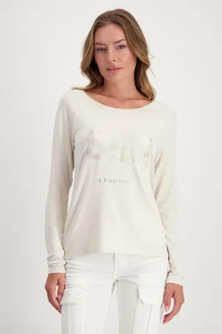monari - Shirt mit Satin Print sandshell - Gr. - 44