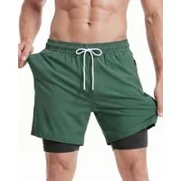 MaaMgic Shorts Herren Elastan kurze Hose 2-in-1 Badehose schnelltrocknend Sporthose (1-tlg)