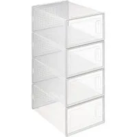 5five Simply Smart Schuhregal Transparente Schuhboxen STAK, 4er-Set