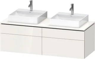 Duravit L-Cube Konsolenwaschtischunterbau wandhängend Weiß Hochglanz 1420x550x482 mm - LC4872B222200 LC4872B22220000
