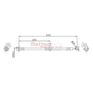 Metzger Bremsschlauch vorne rechts Honda CR-V RD