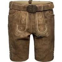 Krüger Trachtenlederhose Roberto mit Gürtel Herren (1-tlg) Trachtenlederhose, Trachtenhose, Bayerische Lederhose, Oktoberfest