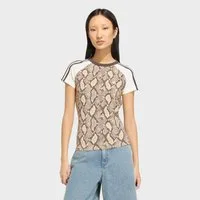 adidas Originals T-Shirt CALI, SCHLANGENPRINT mit Rundhalsausschnitt, in normaler Länge